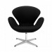 Swan Chair Black Cashmere Wool